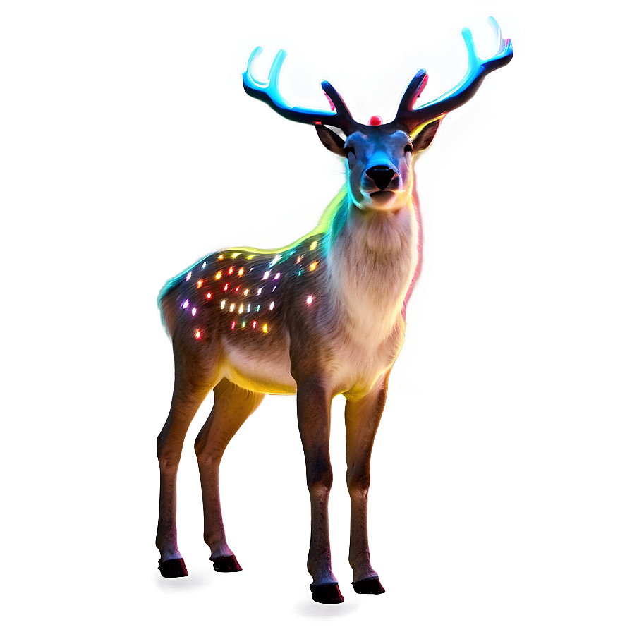 Neon Reindeer Png 05212024 PNG Image