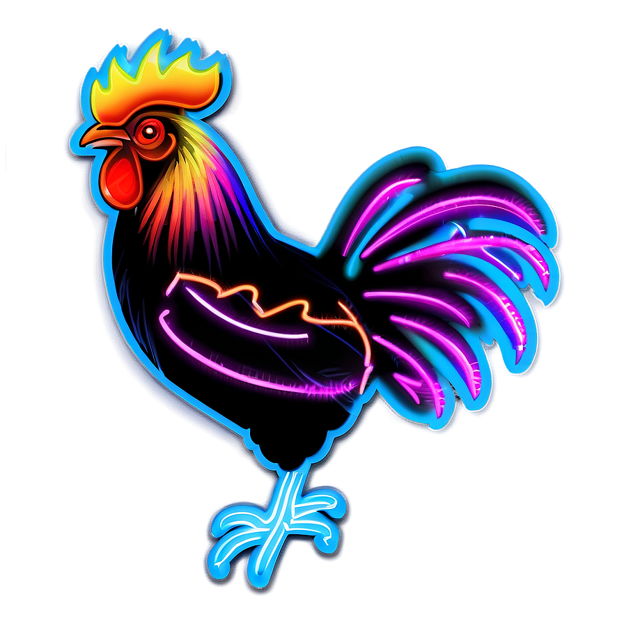 Neon Rooster Sign Png 42 PNG Image