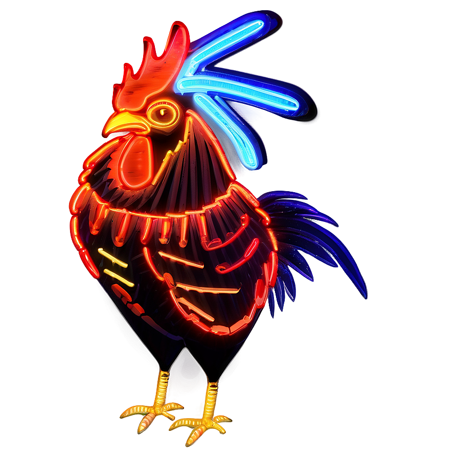 Neon Rooster Sign Png 62 PNG Image