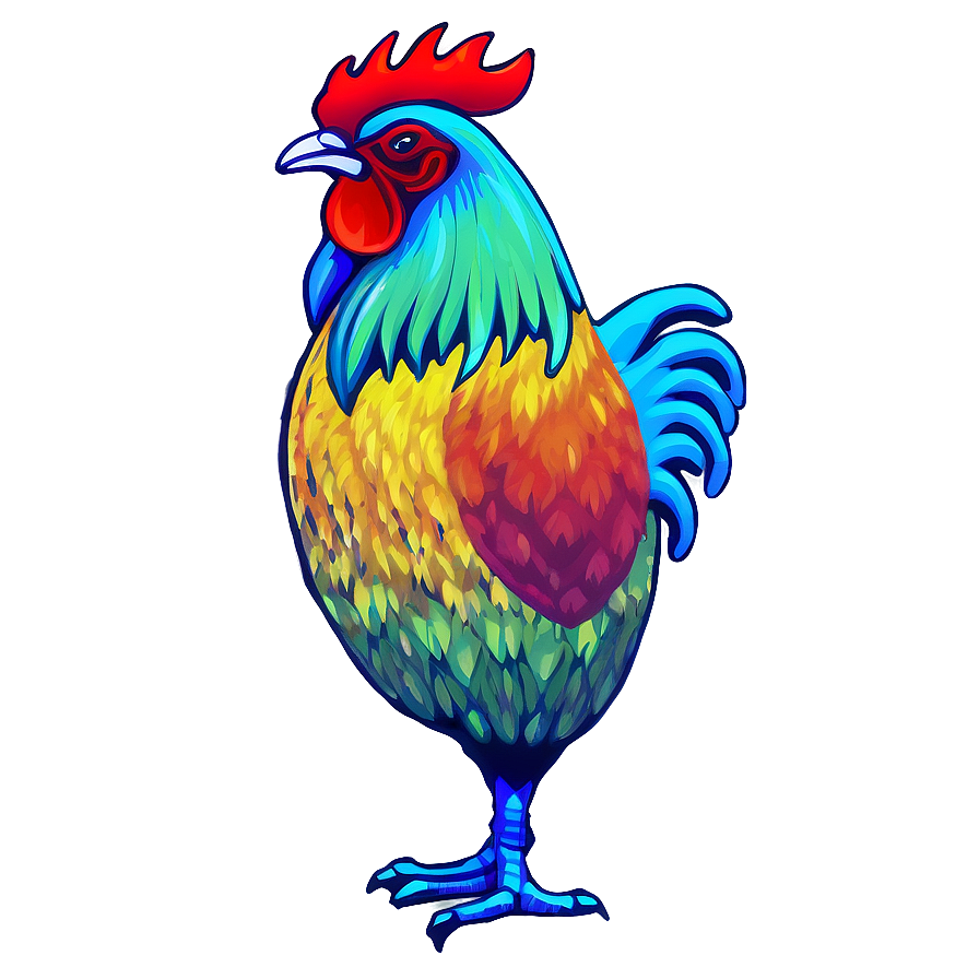 Neon Rooster Sign Png Igd PNG Image