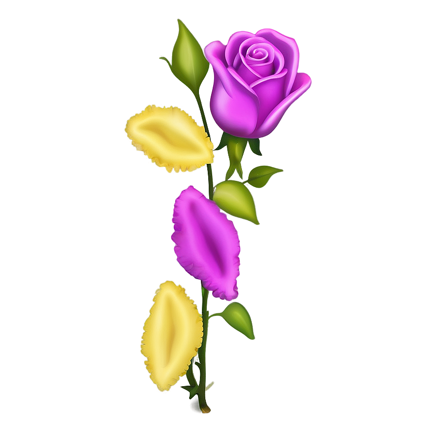 Neon Rose Petals Png 05252024 PNG Image