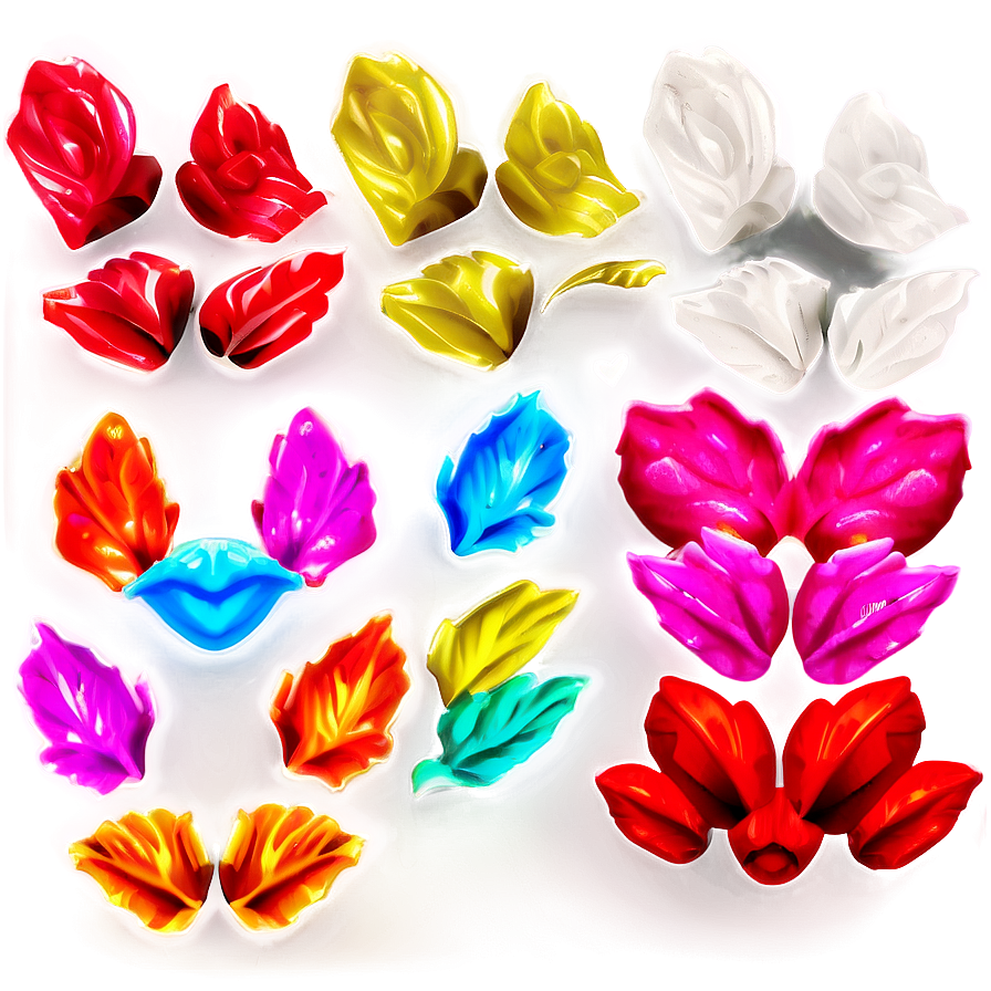 Neon Rose Petals Png Vdv PNG Image