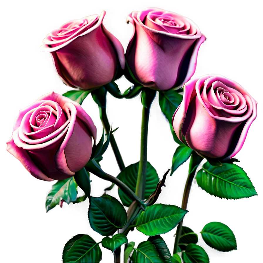 Neon Roses Nightlife Png Mhv PNG Image