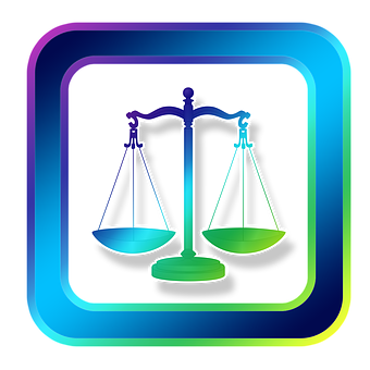 Neon Scalesof Justice Icon PNG Image