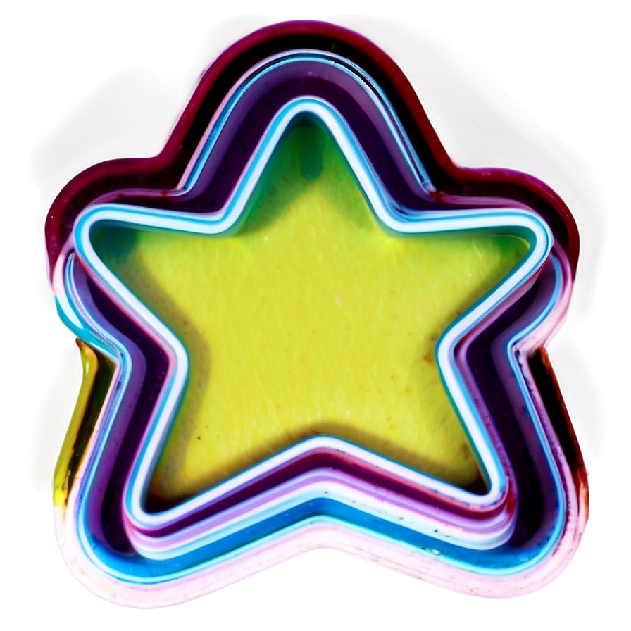 Neon Star Sticker Png Bnw PNG Image