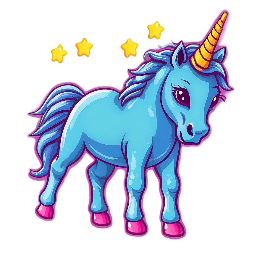 Neon Unicorn Clipart Png 06262024 PNG Image