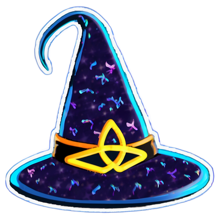 Neon Witches Hat Png 2 PNG Image