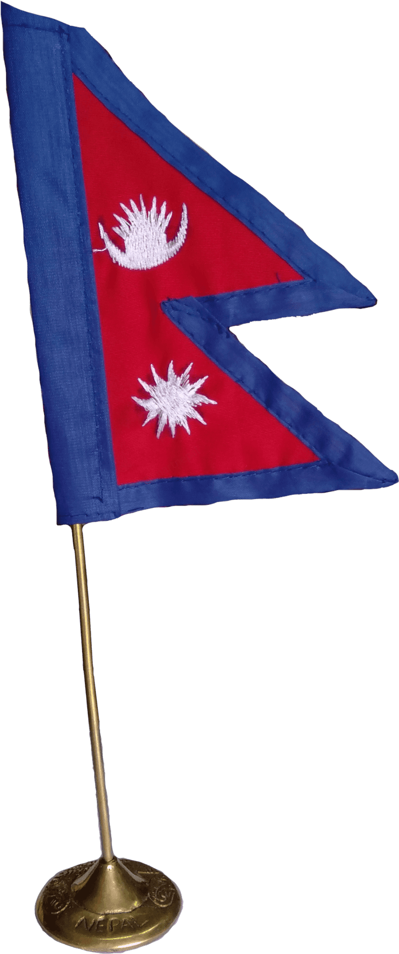 Nepal Flag Desk Display PNG Image