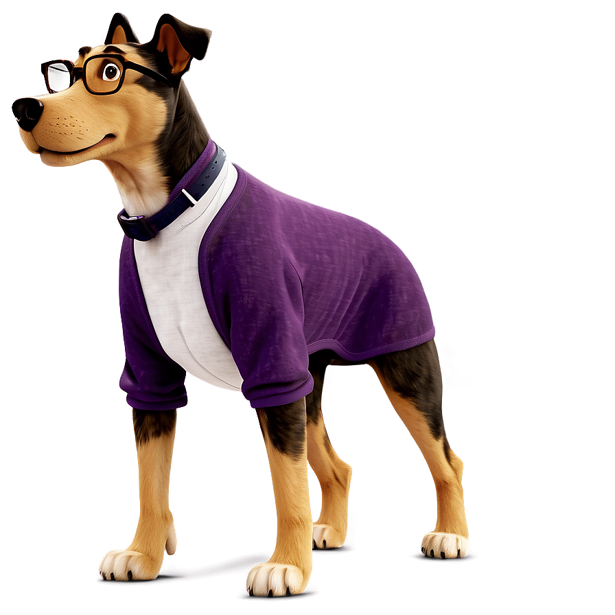 Nerd Dog Cartoon Png Nij91 PNG Image