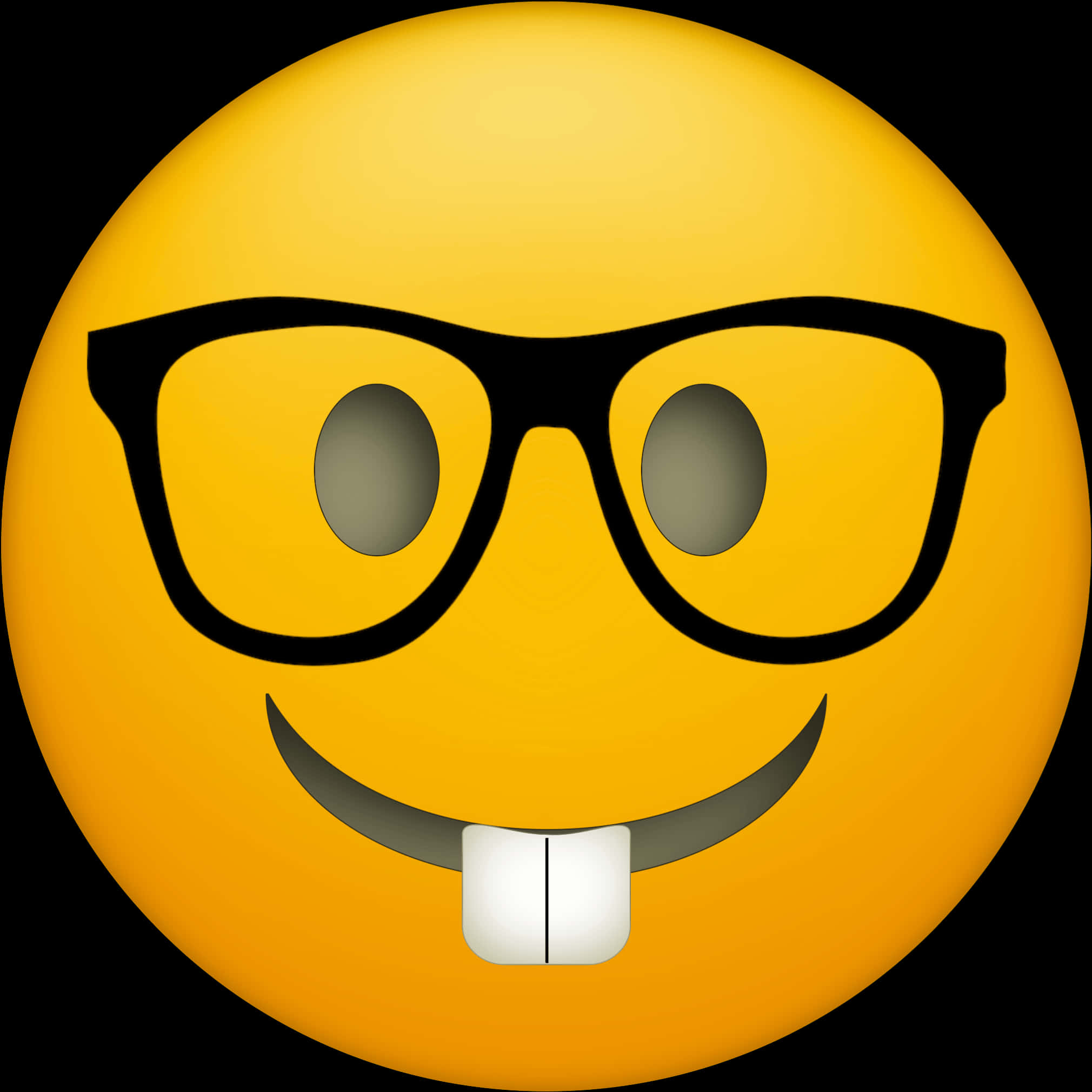 Nerdy Face Emojiwith Glassesand Buck Teeth PNG Image