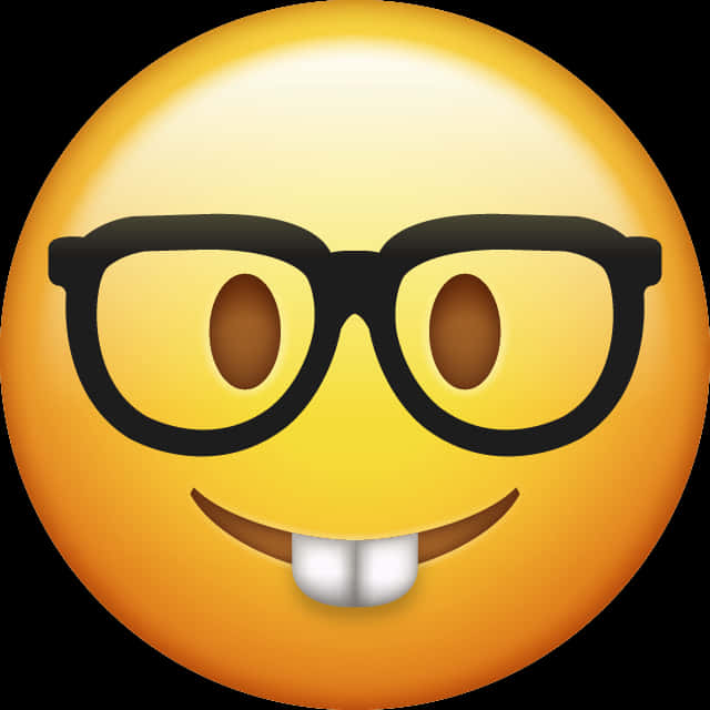 Nerdy Smiling Emoji PNG Image