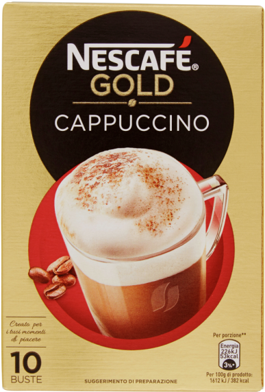 Nescafe Gold Cappuccino Packaging PNG Image