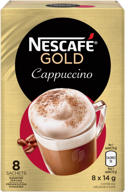 Nescafe Gold Cappuccino Packaging PNG Image