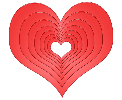 Nested Heart Design PNG Image