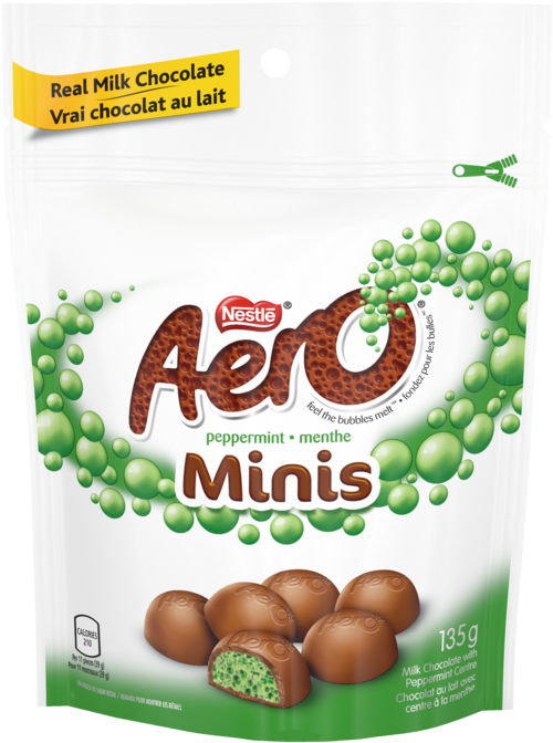 Nestle Aero Peppermint Minis Chocolate Package PNG Image