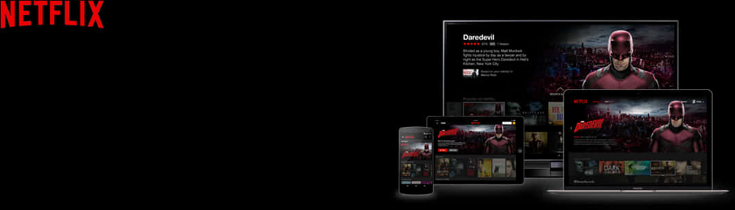 Netflix Daredevil Multi Device Display PNG Image