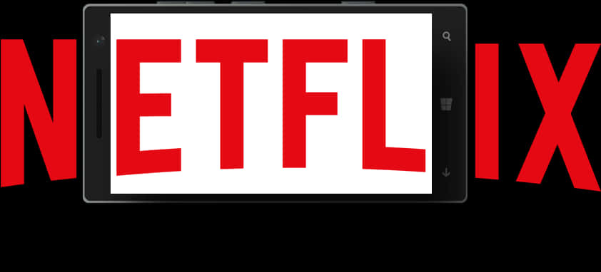 Netflix Logo Displayon Tablet PNG Image