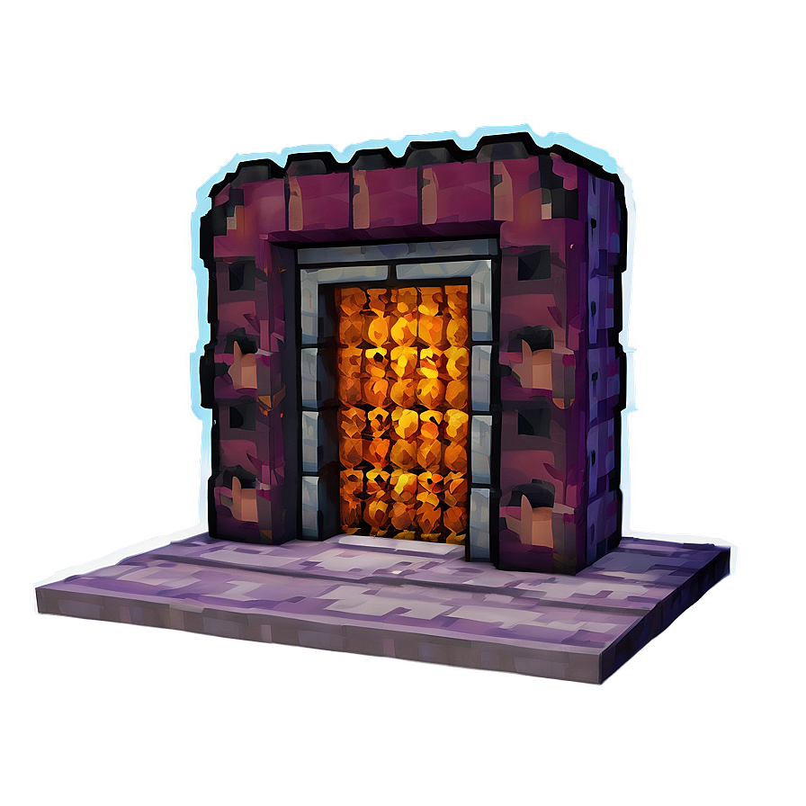 Nether Portal With Villagers Png Hvf94 PNG Image