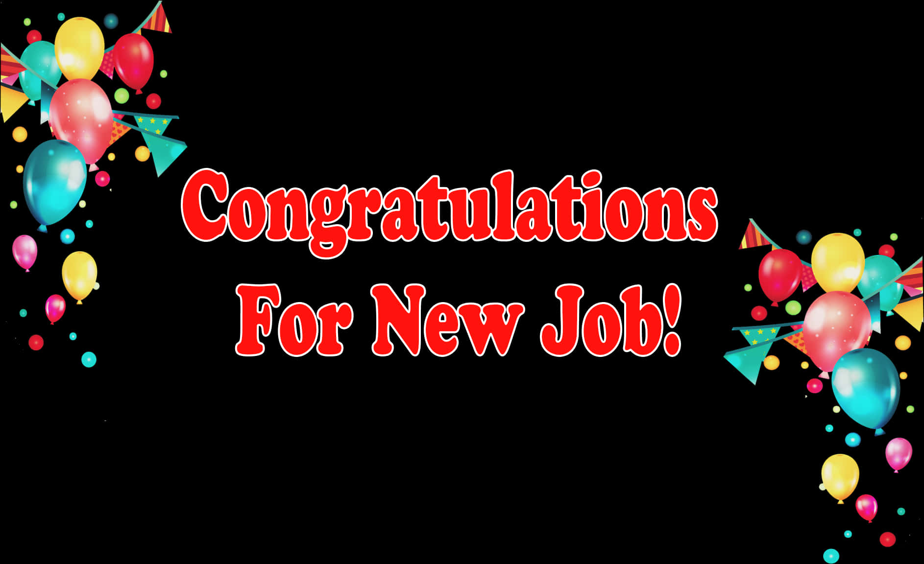 New Job Congratulations Balloons PNG Image