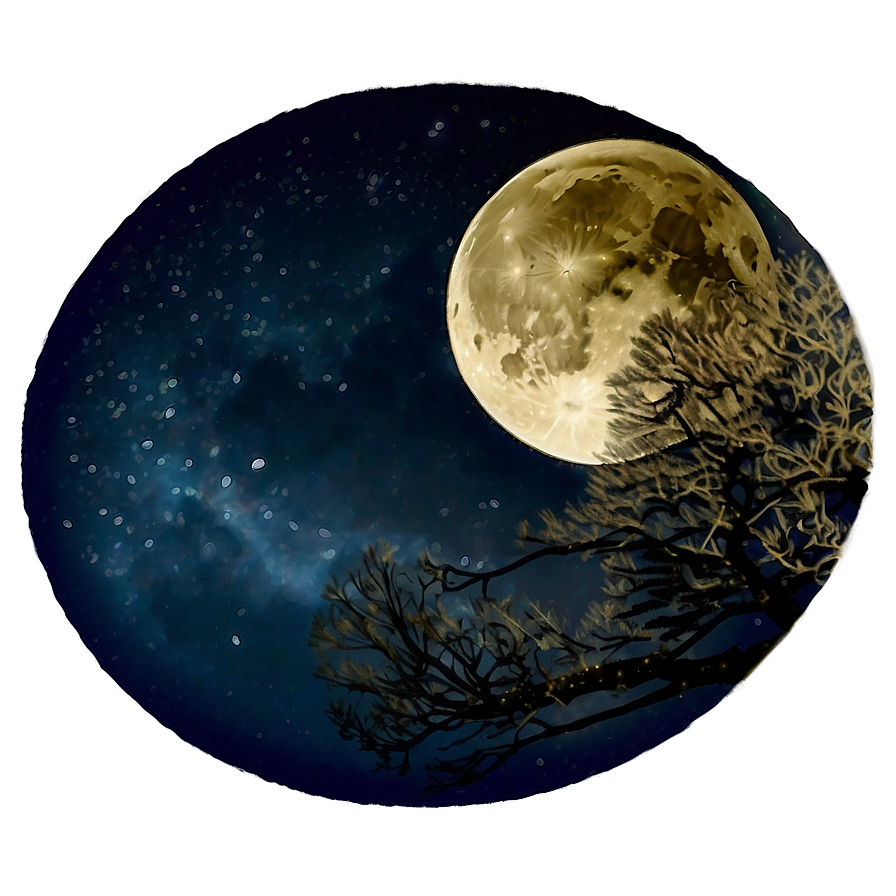 New Moon In Midnight Blue Png Onu PNG Image