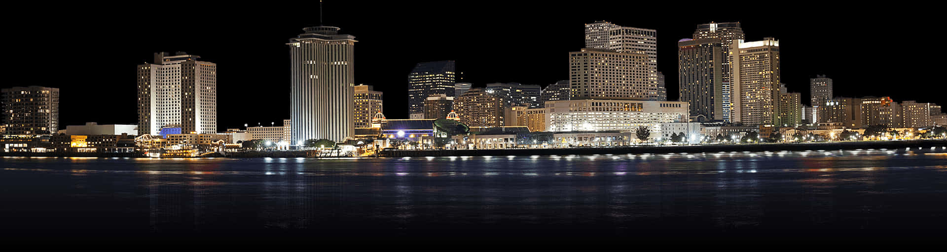 New Orleans Skylineat Night PNG Image