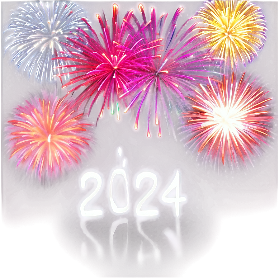 New Year 2024 Fireworks Show Png Ggl PNG Image