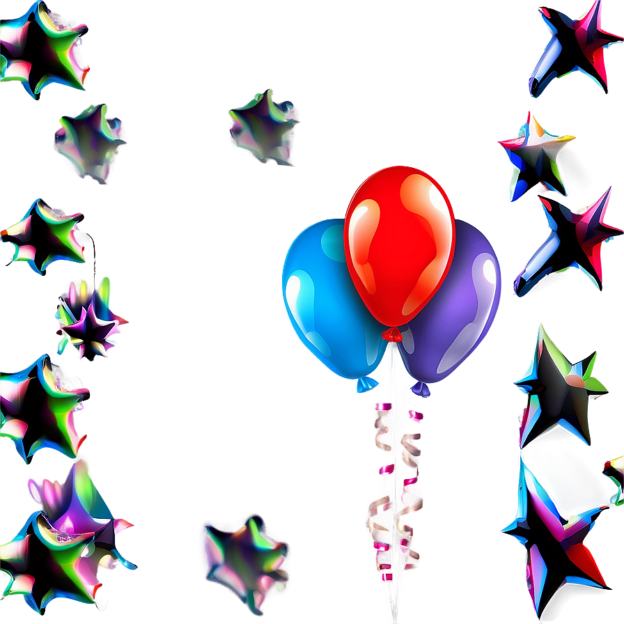 New Year Balloons Decoration Png Iwn PNG Image