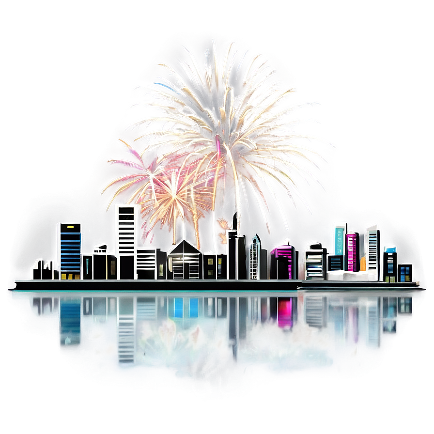 New Year Celebration Cityscape Png 05212024 PNG Image