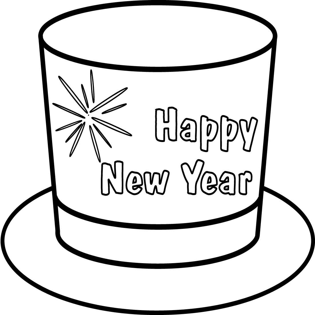 New Year Celebration Hat Illustration PNG Image