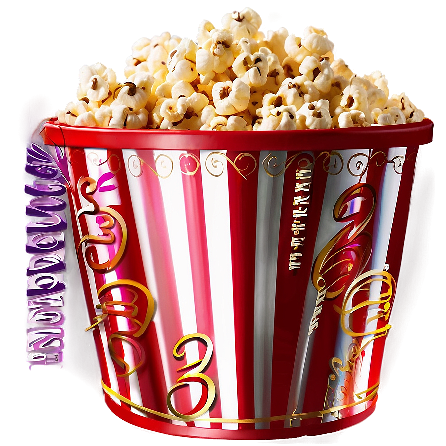 New Year's Celebration Popcorn Bucket Png 06132024 PNG Image