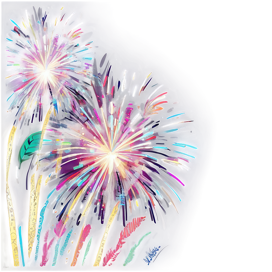 New Year's Day Holiday Celebration Png Bhw PNG Image