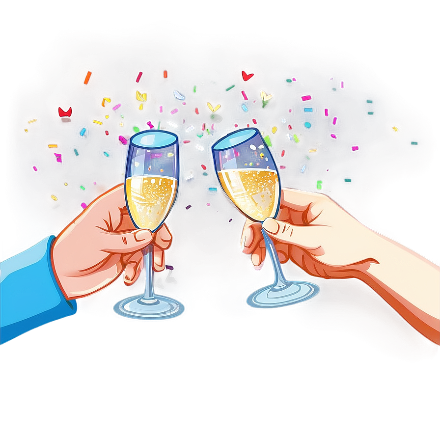 New Year's Eve Celebration Toast Png Cbb PNG Image