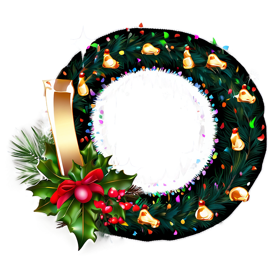 New Year's Eve Wreath Png 48 PNG Image