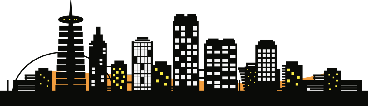 New York City Skyline Silhouette PNG Image