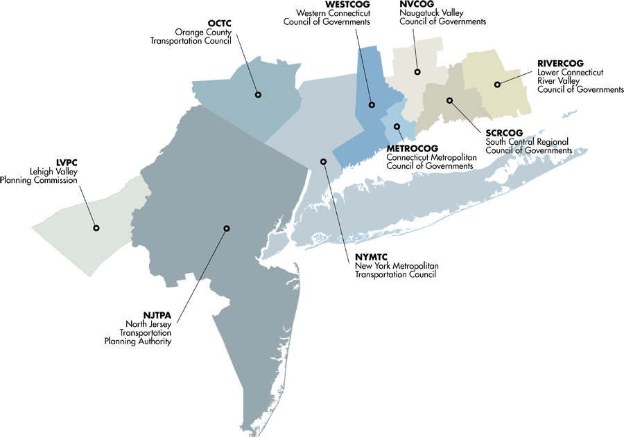 New York Metropolitan Transportation Council Map PNG Image