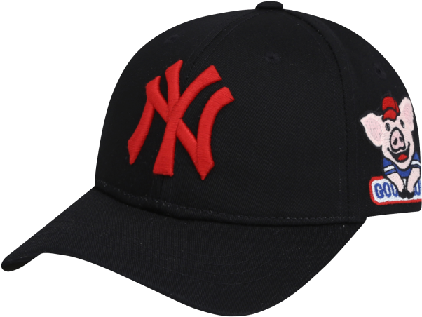 New York Yankees Capwith Pig Mascot PNG Image