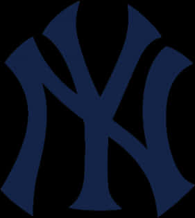 New York Yankees Logo Navy Background PNG Image