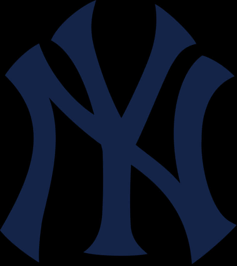 New York Yankees Logo Navy Background PNG Image