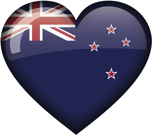 New Zealand Flag Heart PNG Image