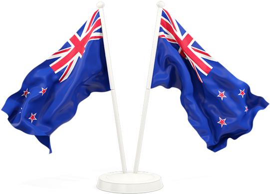 New Zealand Flags Waving PNG Image