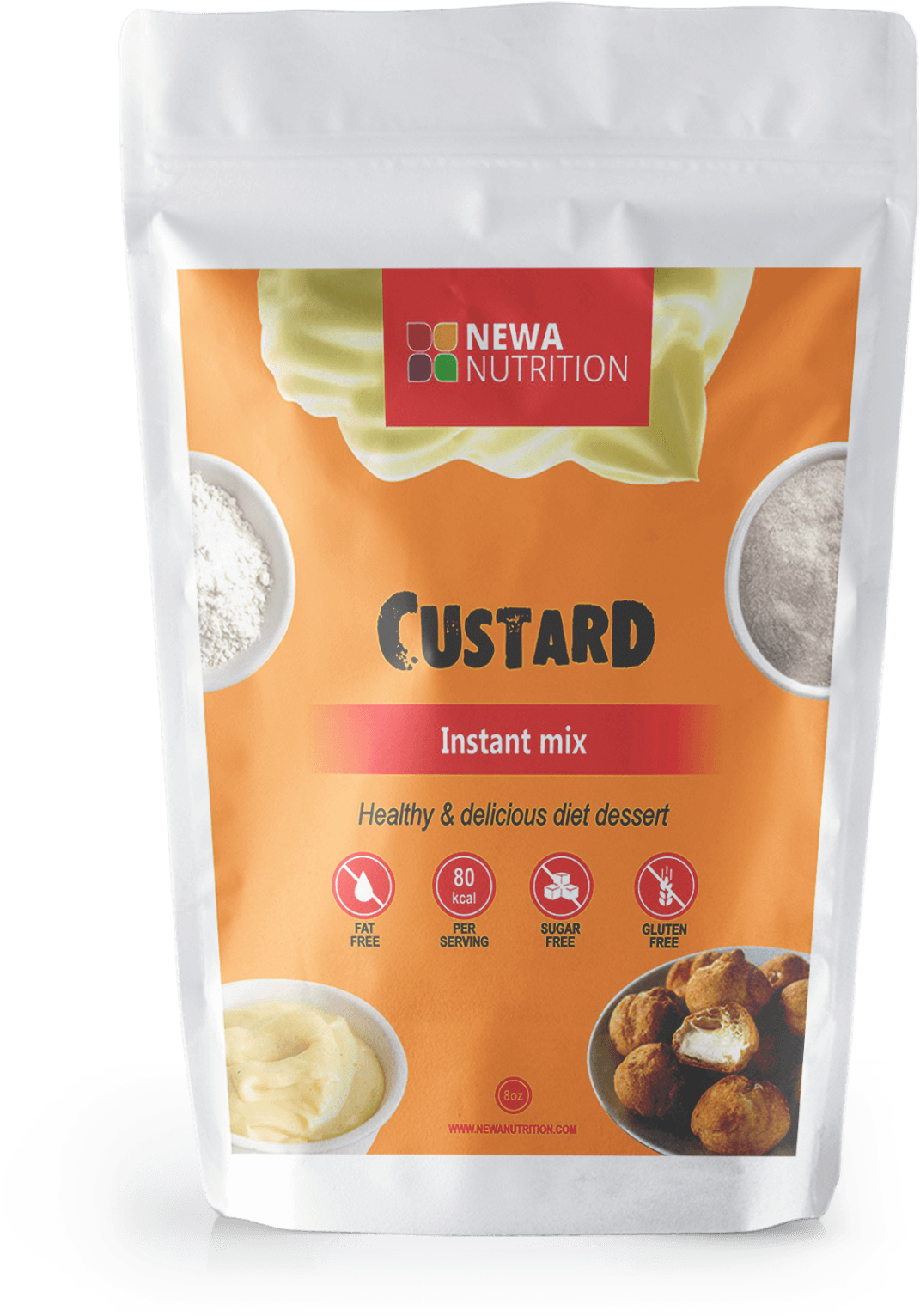 Newa Nutrition Custard Instant Mix Package PNG Image