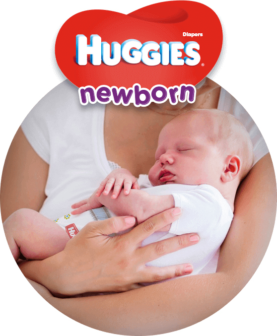 Newborn Baby Sleepingin Mothers Arms Huggies Ad PNG Image