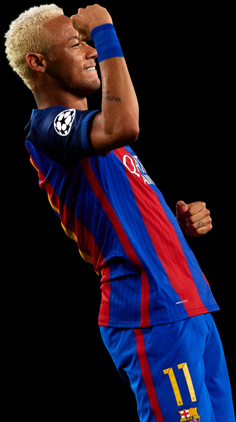 Neymar Celebration F C Barcelona PNG Image