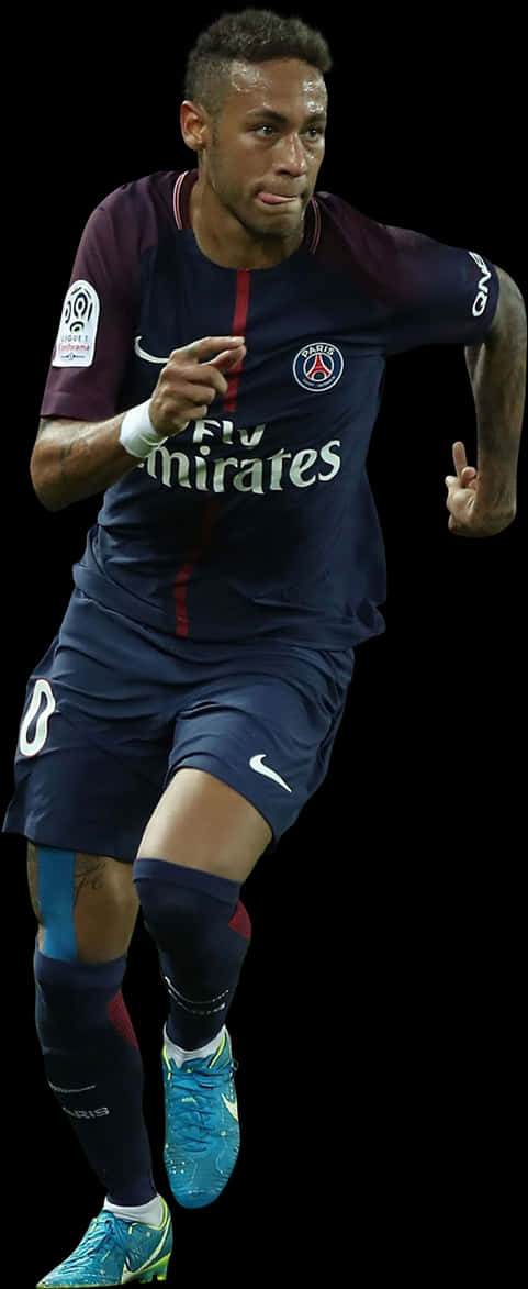 Neymar P S G Action Shot PNG Image