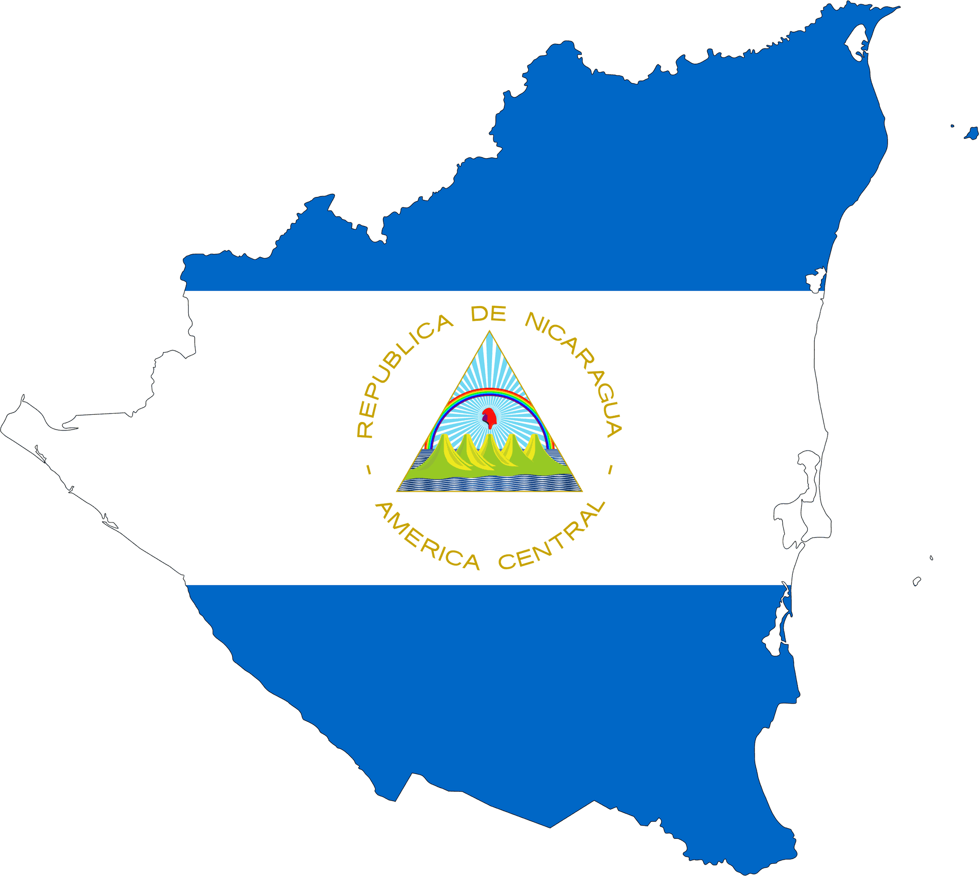 Nicaragua Mapwith Coatof Arms PNG Image