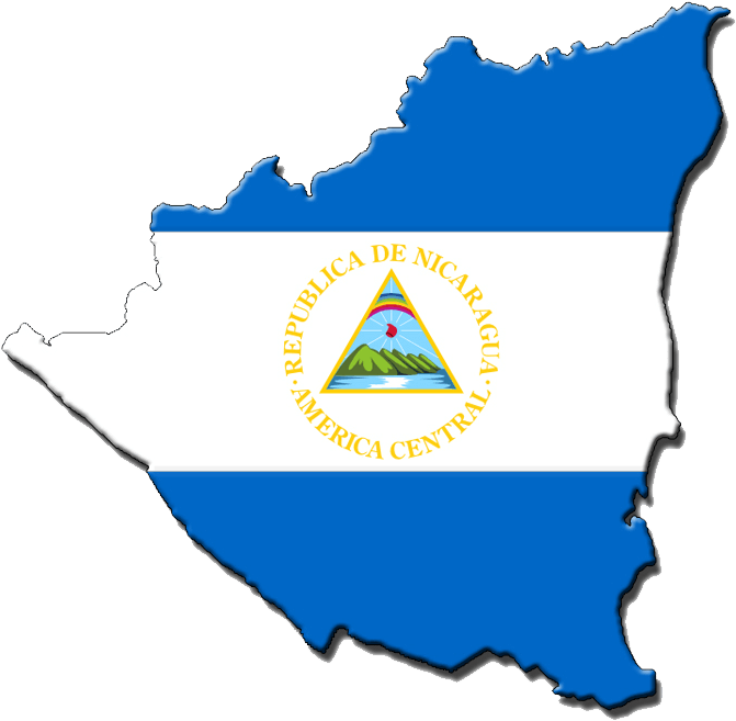 Nicaragua Mapwith Flag Overlay PNG Image