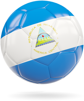 Nicaragua Themed Soccer Ball PNG Image