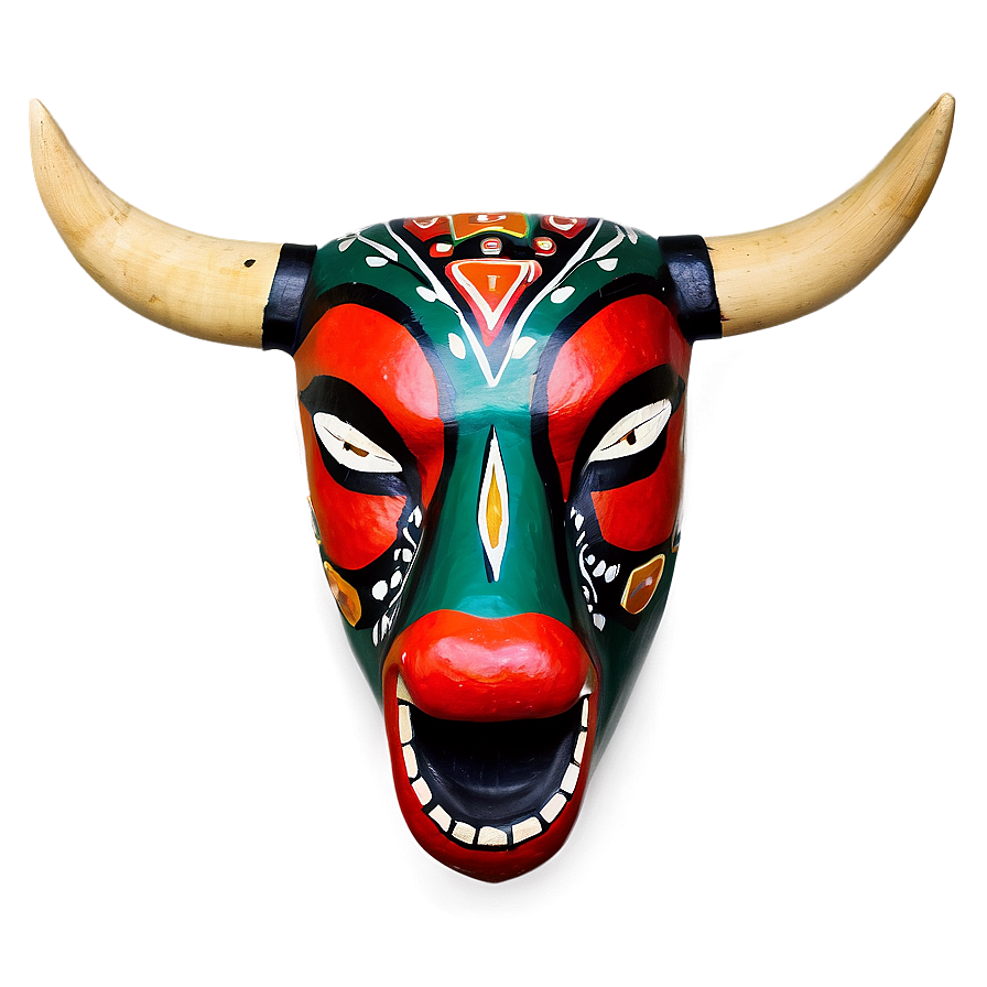 Nicaraguan Painted Bull Mask Png 2 PNG Image