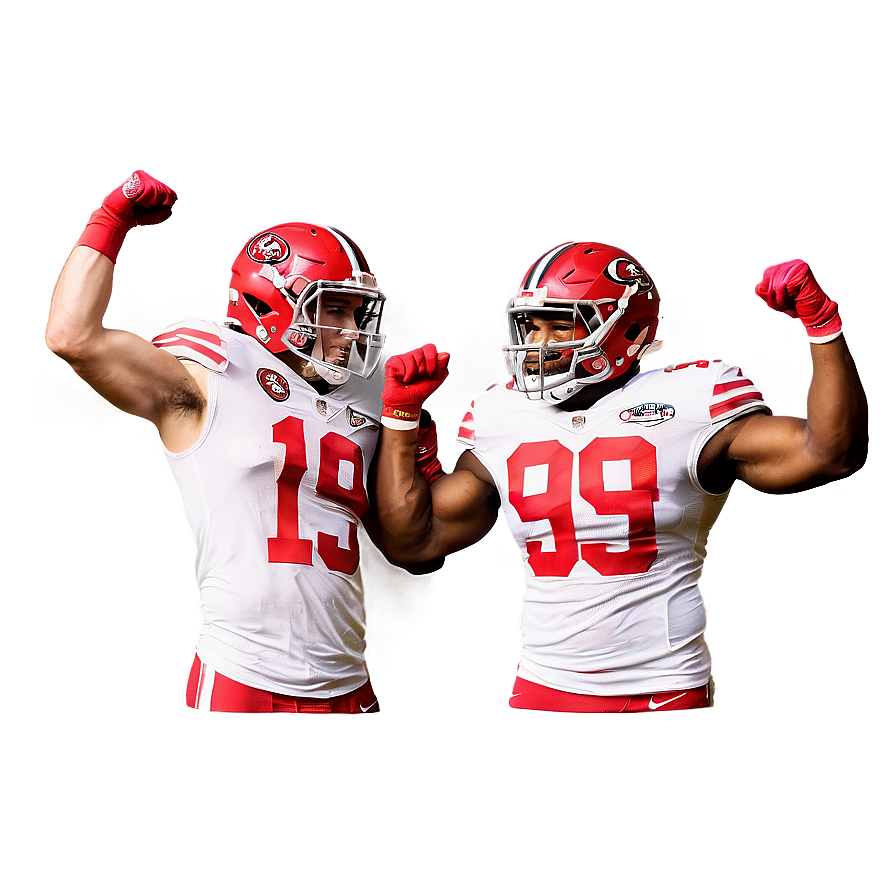 Nick Bosa Victory Celebration Png Kur PNG Image