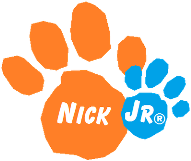 Nick Jr Logowith Paw Prints PNG Image